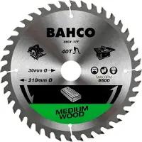Bahco Cementerad Hårdmetallspetsad Cirkelsågblad Med 30 Tänder Och Fin Tandning För Trämaterial 170 Mm