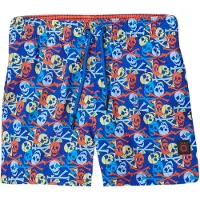 KOROSHI Badshorts blå / ljusgul / mörkorange