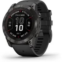 Garmin fenix 7X Pro - Sapphire Solar Edition - 51 mm - fiberförstärkta polymerer - Ja smart klocka med band - silikon - svart - handledsstorlek: 12...