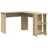 vidaXL Hörnskrivbord Sonoma-ek 140 x 113,5 x 75 cm Konstruerat trä