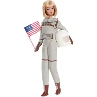 Barbie Miss Astronaut Docka Samlarobjekt med Silverdräkt, Rymdsko & Hjälm, 1965 Vintage Repro