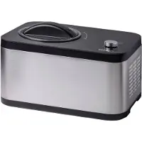 Unold 48826 Eismaschine & Joghurtbereiter EVA, Glassmaskin med kompressor, 1,5 l, 1 hoar, Svart, Rostfritt stål, LED, 1,2 m