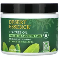 Desert Essence , Ansiktsrengöringspads med Tea Tree Oil, 50 Pads