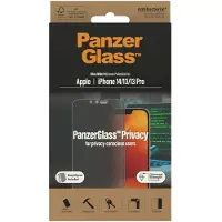 PanzerGlass iPhone 13/13 Pro/14 Ultra-Wide Fit Privacy EasyAligner Skärmskydd - 9H - Svart Kant