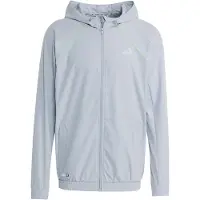 Adidas Träningsjacka 'Tech Apparel' silvergrå / ljusgrön