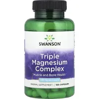 Swanson Health Trippelmagnesiumkomplex, 400 mg, 100 kapslar