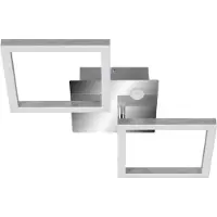 Telefunken Taklampa med rörelsesensor Frame, Förkromad / silver, Vardagsrum / matsal, Metall, Modern, Taklampa med rörelsedetektor