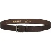Mil-Tec Bälte av Nappaläder (Färg: Brun, Storlek: 90cm)