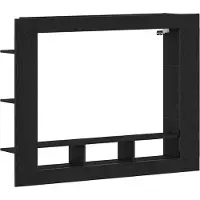 vidaXL TV-skåp Väggmonterad Svart ek 152 x 22 x 113 cm Konstruerat trä