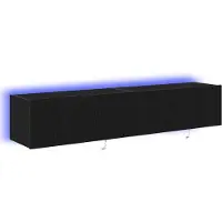 vidaXL TV Vägghylla 2 pcs Svart Ek 80 x 35 x 31 cm Konstruerat trä