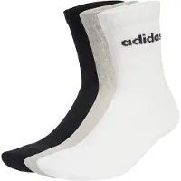 Adidas Sportsockor 'Linear Crew Cushioned 6 Pair Pack' grå / svart / vit