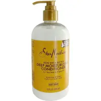 Shea Moisture , Rå Shea-balsam, Djup fuktighetsbehandling, Krulligt till krusigt hår, 13 fl oz (384 ml)