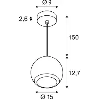 SLV Hänglampa Light Eye 150, dimbar, Vitt / opal, Vardagsrum / matsal, Metall, Modern, Pendellampa