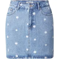 ONLY Kjol 'ONLSTELLA' blå denim / vit