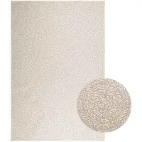 vidaXL Matta ZIZUR gräddvit 160x230 cm jutelook inomhus och utomhus
