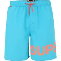 Superdry för män. M3010244A Blå grafisk baddräkt (M), Strandkläder, Återvunnen polyester, Hållbar