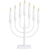 Star Micronics Elljusstake 7 ljus 31x47cm metall vit