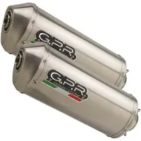 Gpr Exhaust Systems Satinox High Level Dual Cagiva Raptor 1000 00-03 Homologerad Slip On Ljuddämpare