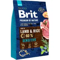 Brit Premium Naturligt Känslig Hundmat Lamm &amp; Ris 3kg