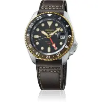Seiko Klocka - - SSK036K1 - Automatisk - GMT - Brunt Läder - Vattentålig 50m
