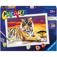 Ravensburger Målarset - Majestic Tiger - - One Size - Kreativt lekset