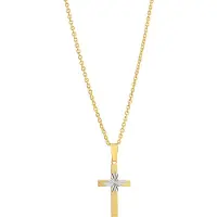 Top Gold silver mönstrat kors 13x23mm guldpläterad 5250901509