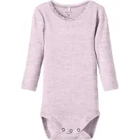 Name it Body l/ä - Noos - Rib - NbfKab - Sweet Drömmar/Melange - - 68 - Body L/Ä