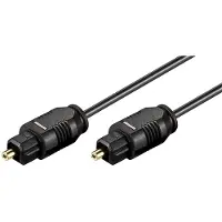 Generique Goobay fiberoptisk kabel, svart, 1,5 m - Toslink-kontakt &gt Toslink-kontakt ø 2,2 mm (51217)