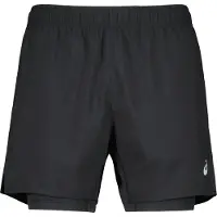 Asics för män. 2011D218 Shorts Core 2in1 5In svart (S), Deportivo, Multisport, Polyester