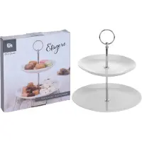 Excellent Housewares Excellent Houseware patera 2-vånings till kakor porslin universell