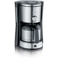 Severin KA 4845 TypeSwitch - Kaffemaskin - 8 koppar - borstat rostfritt stål/svart