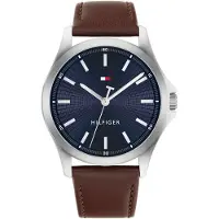Tommy Hilfiger Brown Leather Strap Stainless Steel Watch