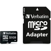 Verbatim Micro SDHC minneskort + adapter 32GB | klass 10 |