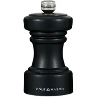 Cole & Mason H233060, Saltkvarn, Svart, Bokträ, Kolstål, Kolstål, Salt, 104 mm