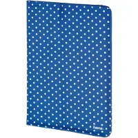 Hama Polka Dot - Vikbart fodral för surfplatta - polyester - blå - 10.1