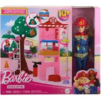 Barbie Brandman Med Brandstation Och Tillbehör Docka