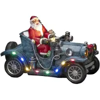 Konstsmide Jultomte i bil, 11 LED 3xAA