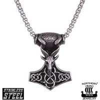 Northern Viking Jewelry Goat Head halsband NVJRS083