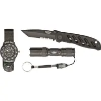 Annan Tillverkare Uzi Special Forces Set - Kniv - Ficklampa - Klocka