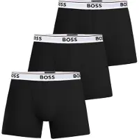 BOSS för män. 50475282 Pack 3 Boxershorts med svart logotyp (S), Hemkläder, Bomull