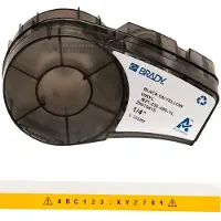 Brady M21-250-595-YL vinyltejp | svart text - gul tejp | 6,35mm x 6,4m (original)