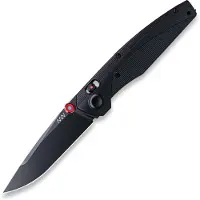 Acta Non Verba ANV Knives A100, Elmax, DLC, Alock, GRN Black ANVA100-016 pocket knife
