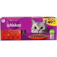 Whiskas 1+ Classic Selection i sås våtfoder katt multipack (påsar 85 g)