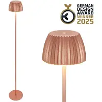 Briloner LED-golvlampa Brilo unplugged Riffle, kopparfärgad dimbar, Koppar, Vardagsrum / matsal, Metall