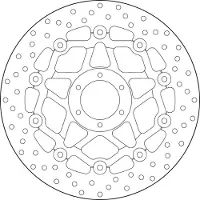 Brembo 91-94 Honda RS R 125CC/91-94 Honda RS R 250CC 296x5mm Brake Disc - Front Floating - 78B408A3