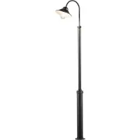 Konstsmide Lyktstolpe Vega, svart, 1 lampa, 240 cm dimbar, Svart, Aluminium / grå / zink
