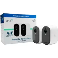 Arlo Essential XL - 2:a generationen - nätverksövervakningskamera - inomhusbruk, utomhusbruk - vädertålig - färg (Dag&Natt) - 2 MP - 1920 x 1080 - 1080p, 720p - ljud - trådlös - Wi-Fi (paket om 2)