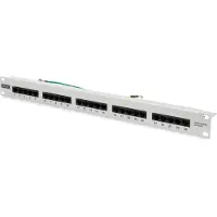 Digitus CAT 3 ISDN - Patch-panel - rackmontering - CAT 3 - RJ-45 X 25 - grå, RAL 7035 - 1U - 19