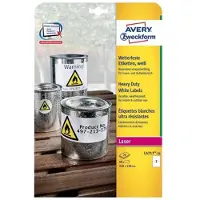 Avery Zweckform - Polyester, polyetylenteraftalat (PET) - matt - permanent häftning - bestruket - vit - 210 x 148 mm 40 etikett (er) (20 ark x 2) etiketter