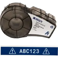 Brady M21-500-595-BL vinyltejp | vit text - blå tejp | 12,7mm x 6,40m (original)